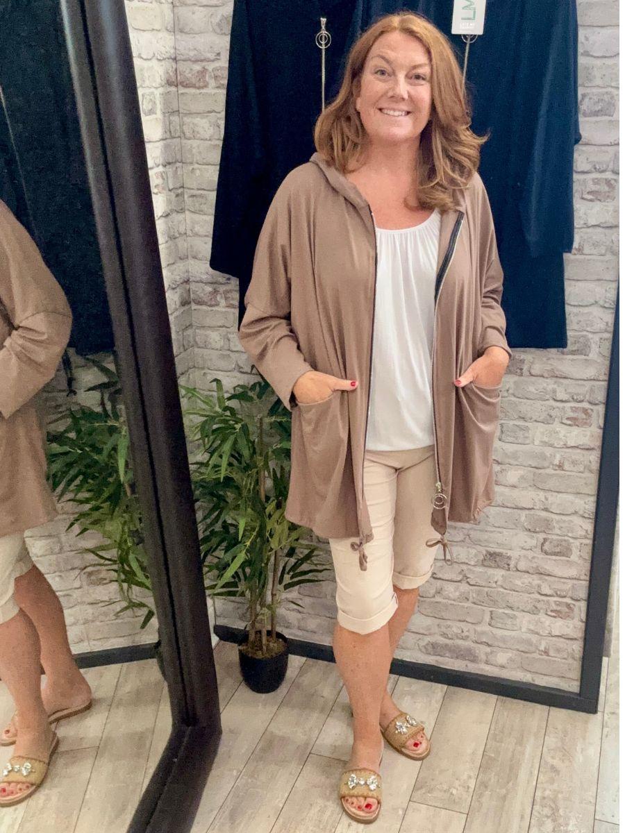 Lightweight Zip Up Hooded Jacket - Double Ring Zip Pull