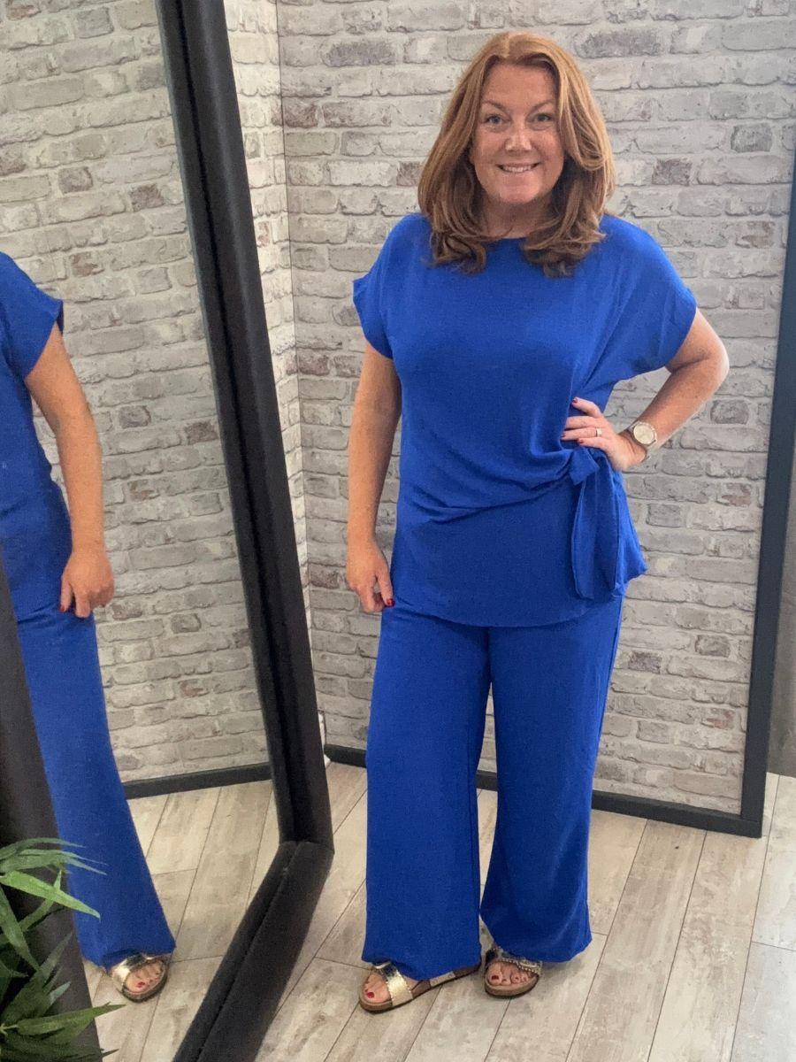 Plain Tie Side Trouser Co-Ord
