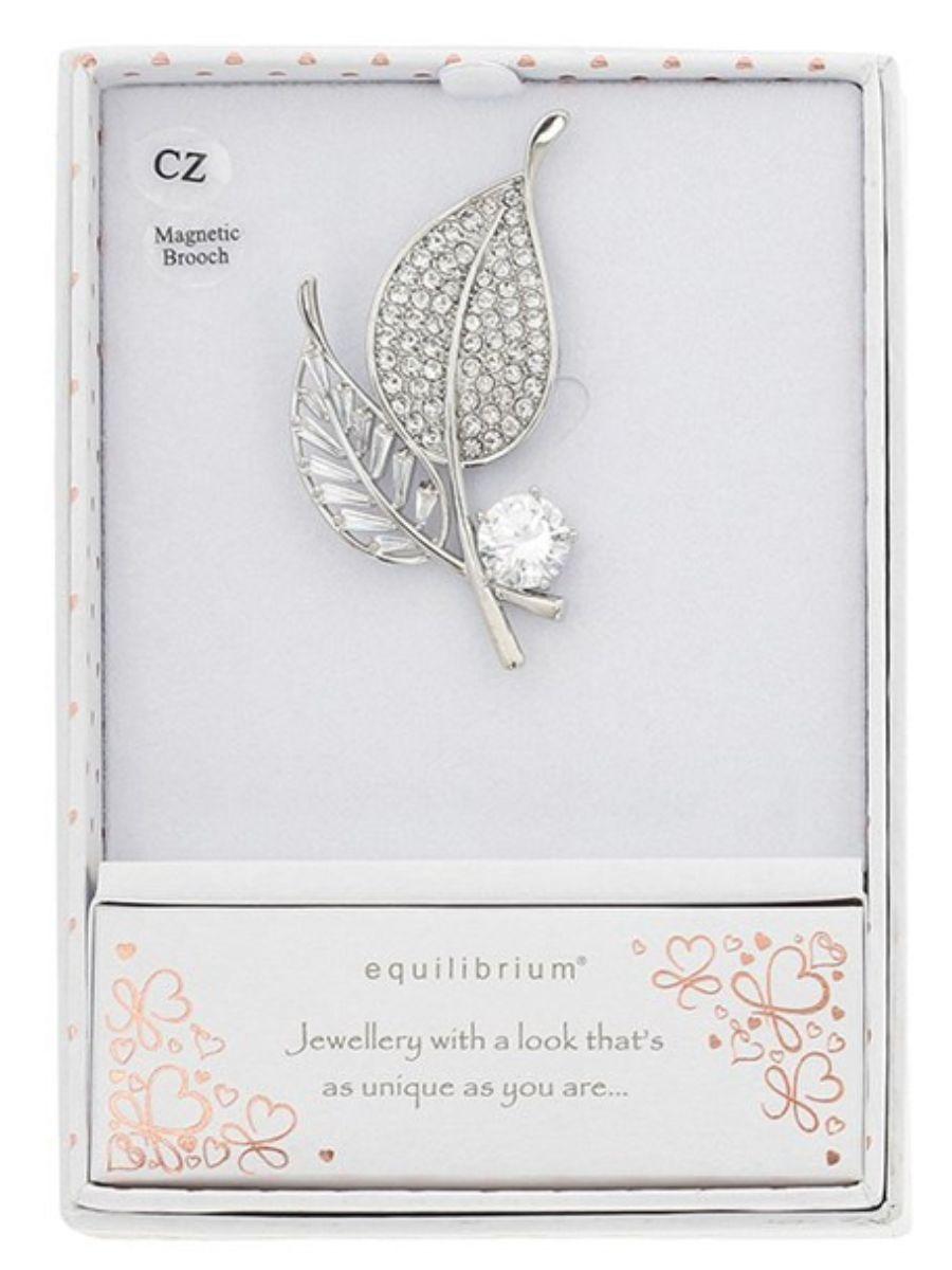 Magnetic Gift Boxed Leaves Brooch