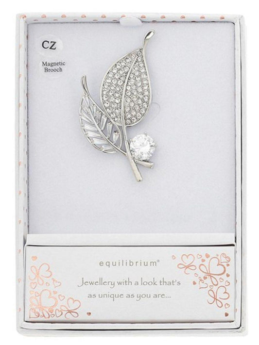 Magnetic Gift Boxed Leaves Brooch