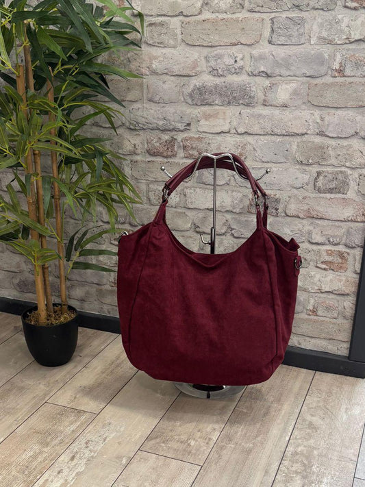 Suede Effect Shoulder Tassel Bag