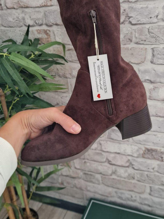 Maddie Brown Knee High Boots