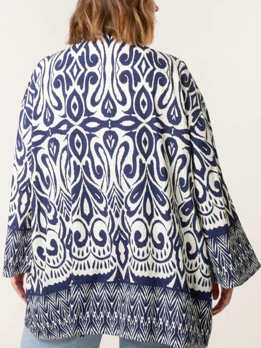 Abstract Print Kimono with bold artistic patterns