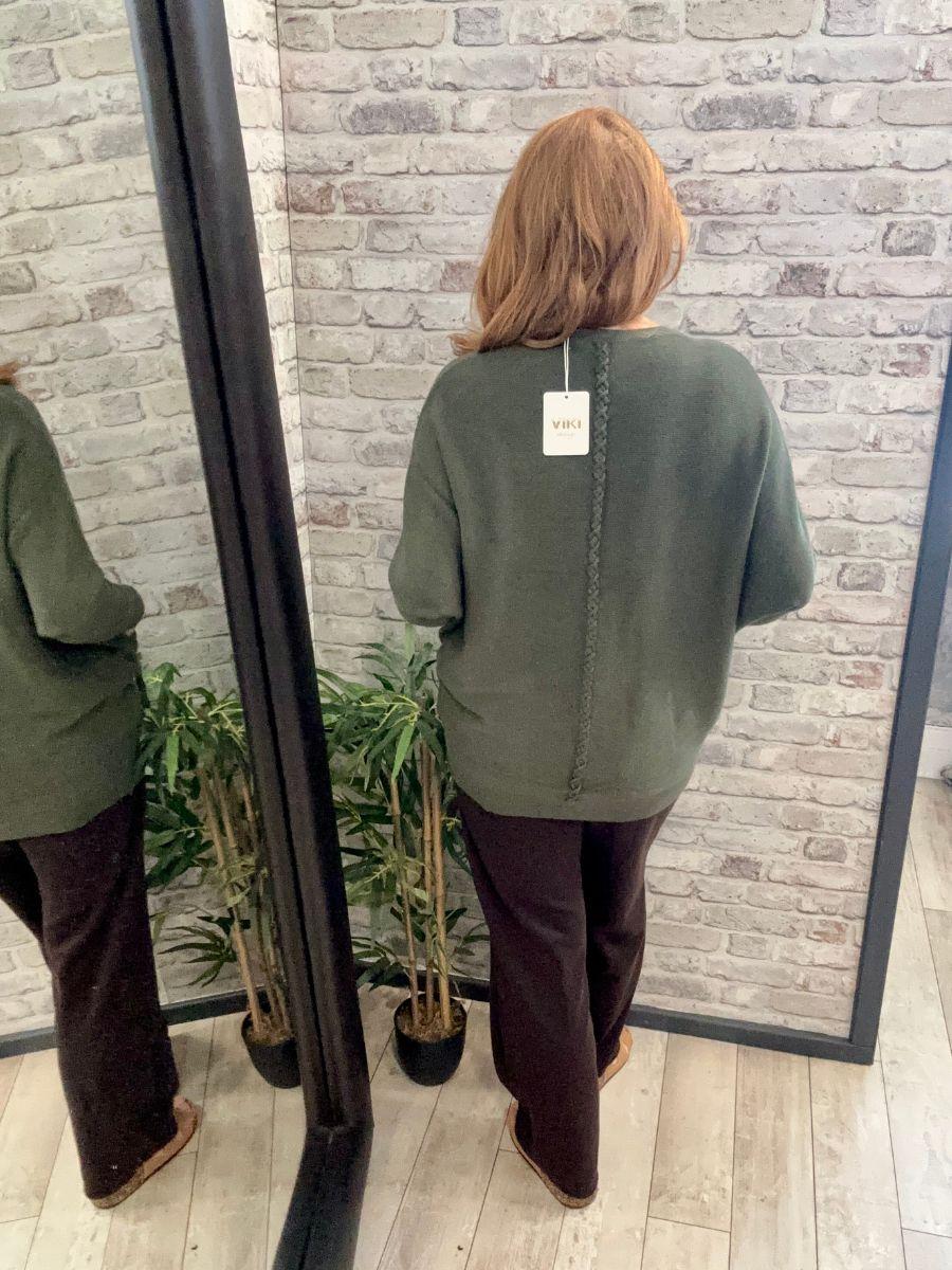 Plait Back Batwing Jumper