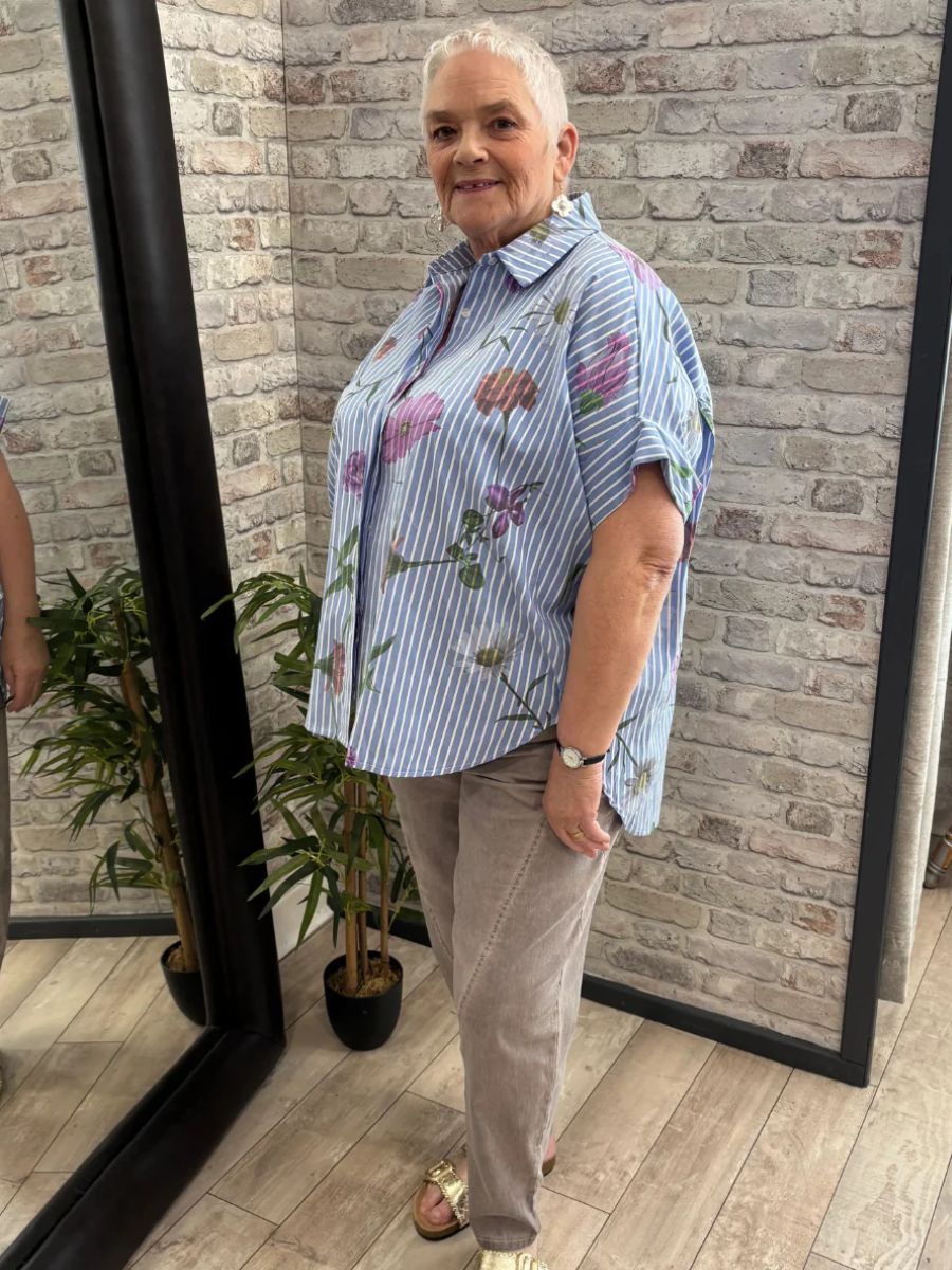 Stripe Floral Shirt
