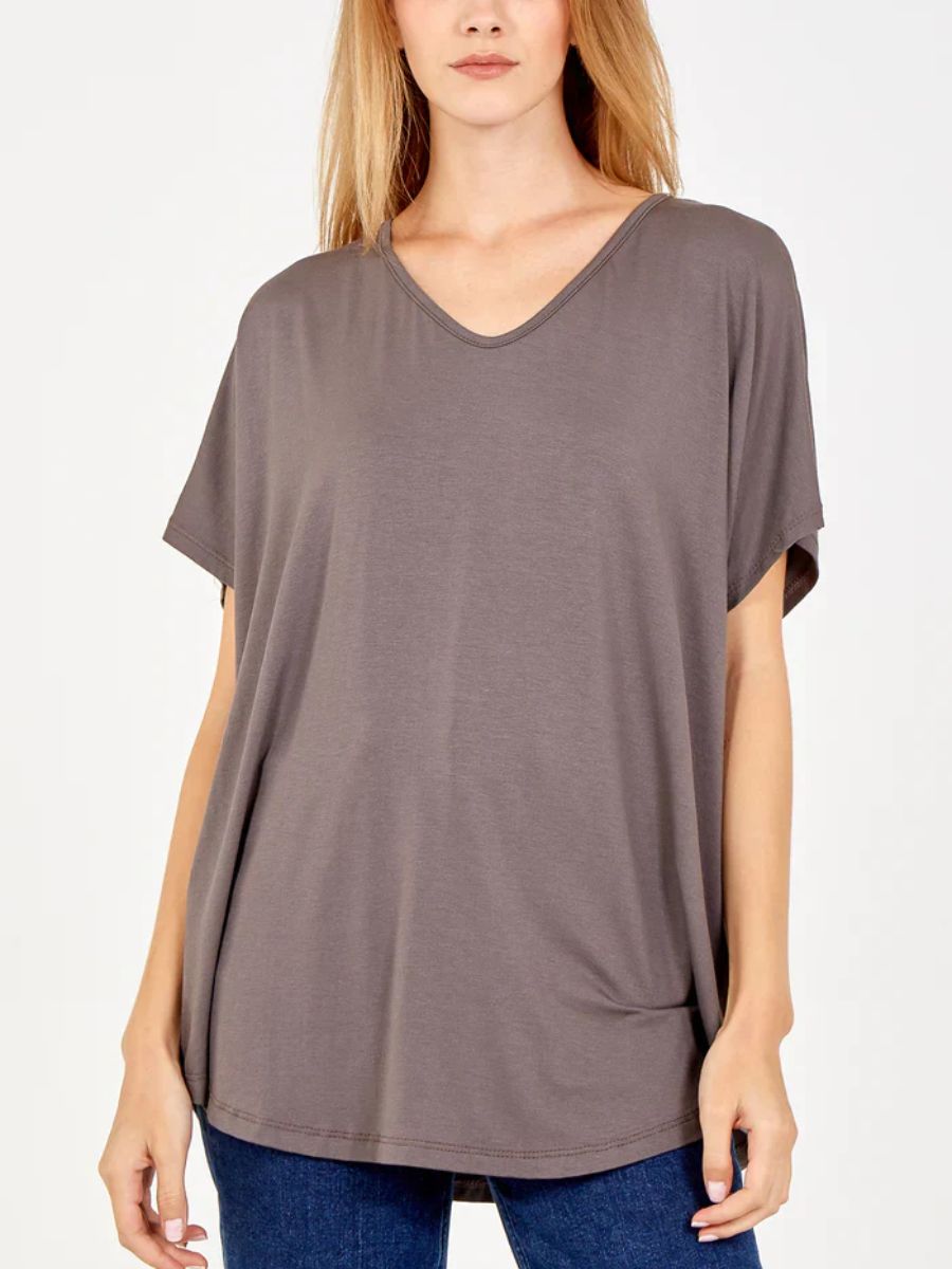 Soft VNeck Plain T-Shirt