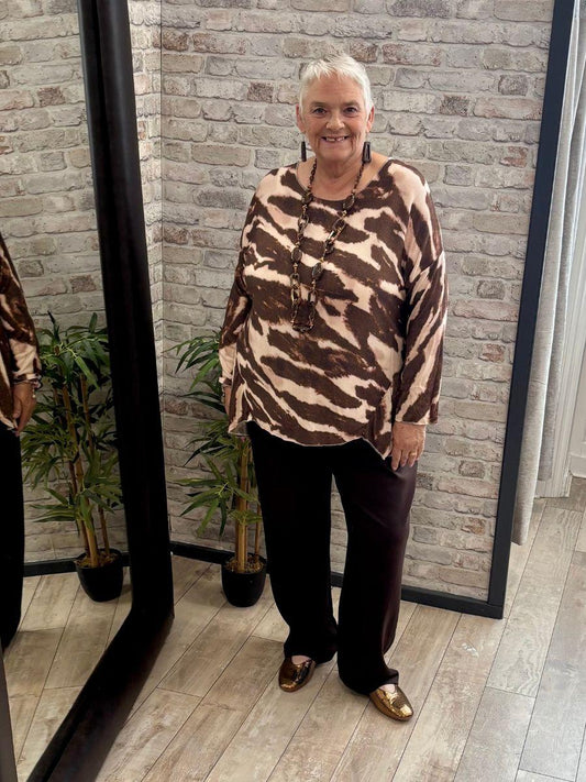 Soft Touch Animal Print Top