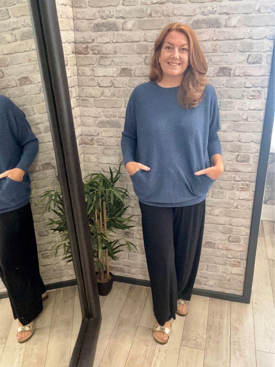 Plait Back Batwing Jumper