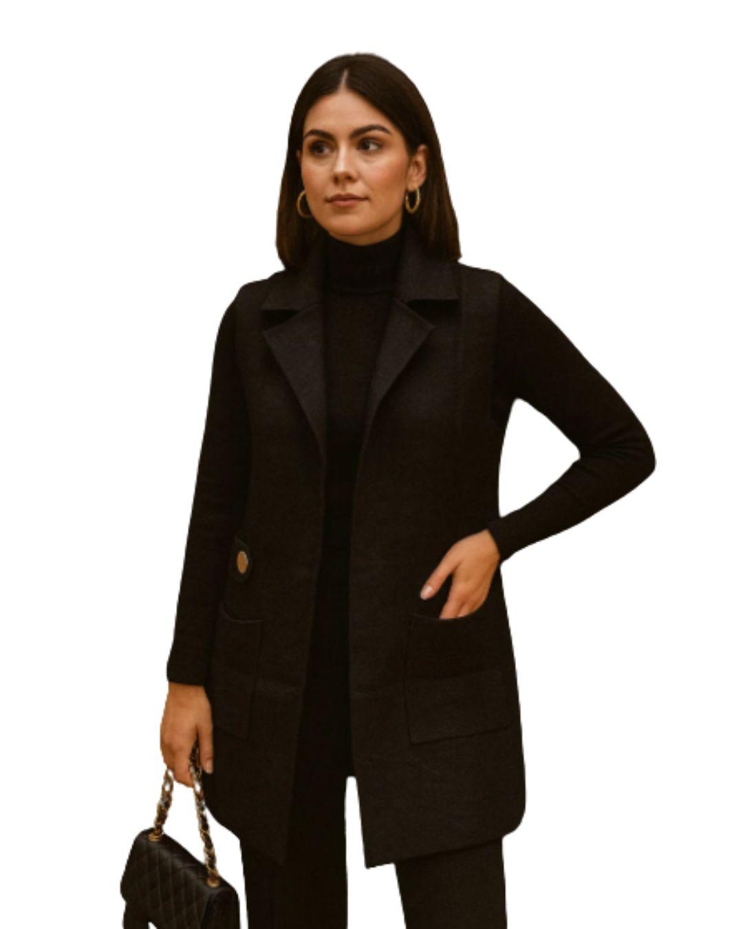 Cashmere Waistcoat with Gold Buttons