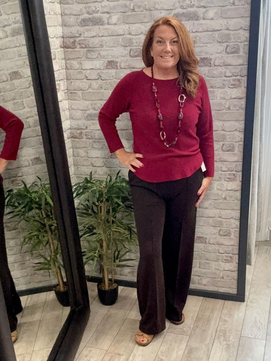 Round Neck Raw Edge Jumper