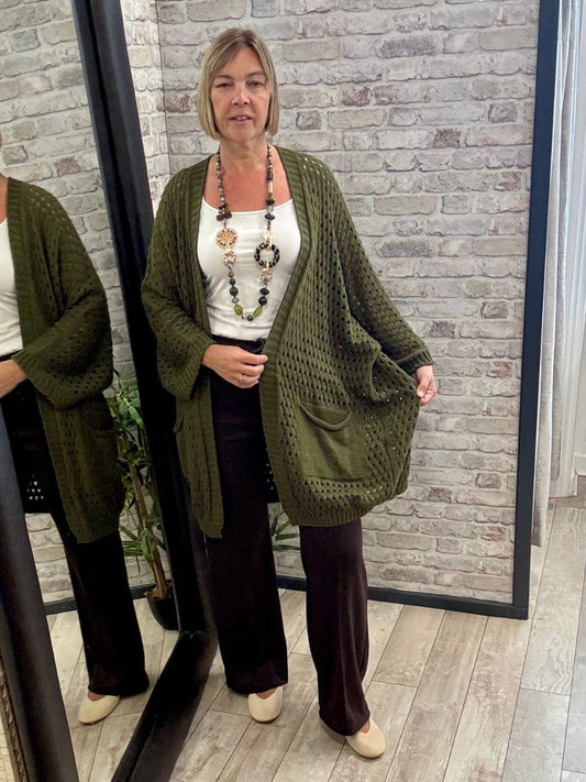 Open Stitch Star Cardigan