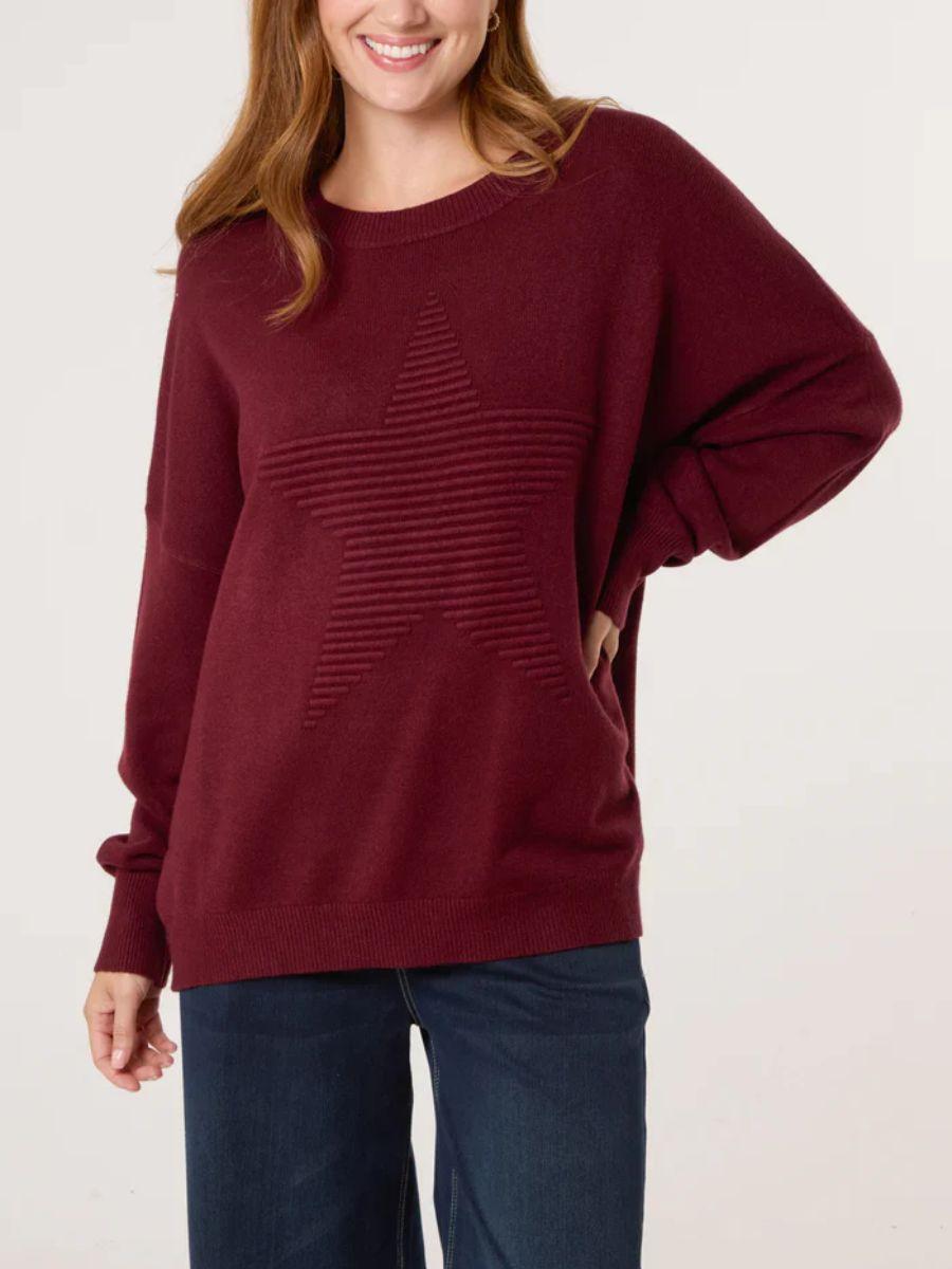 Ribbed Star Jumper