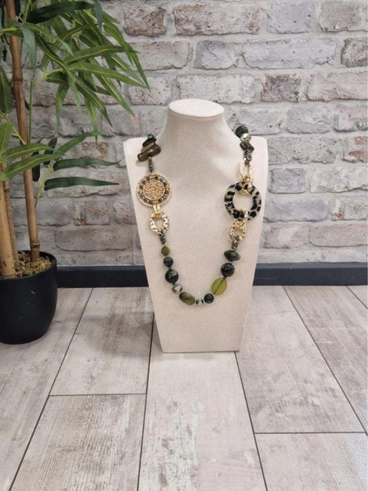Tree of Life Bead & Link Long Necklace - 4 colours available