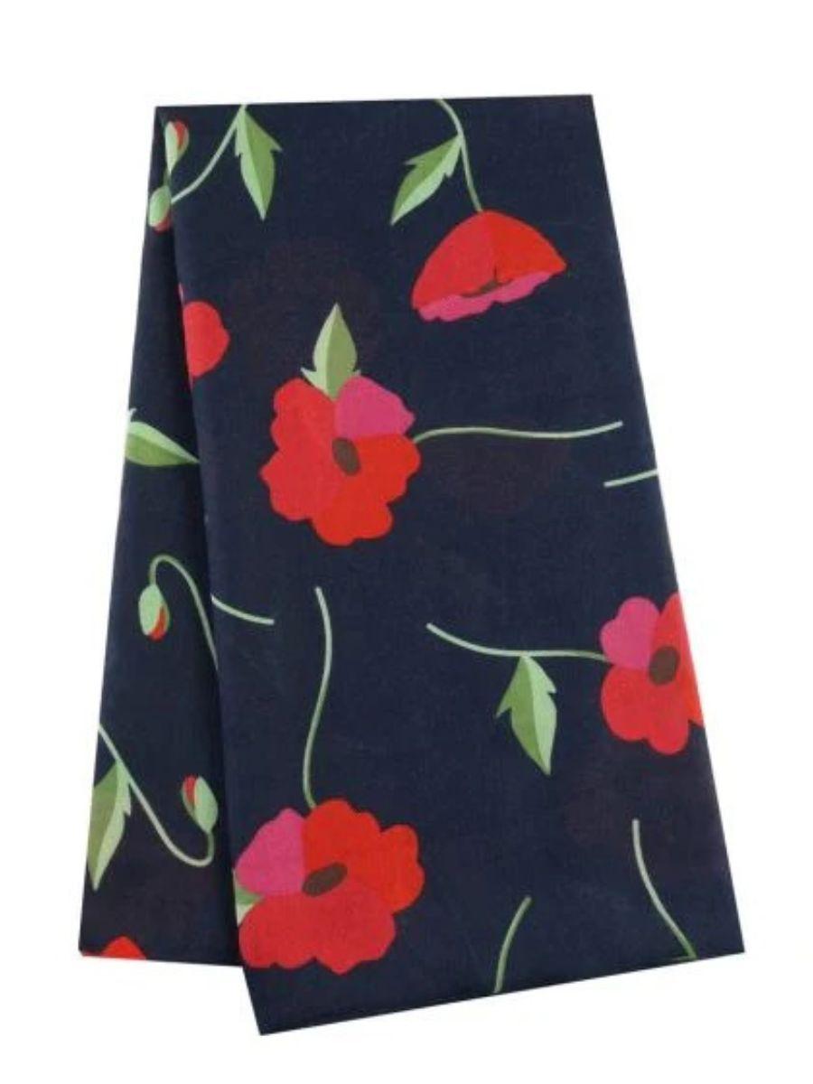 Modern Poppy Print Scarf