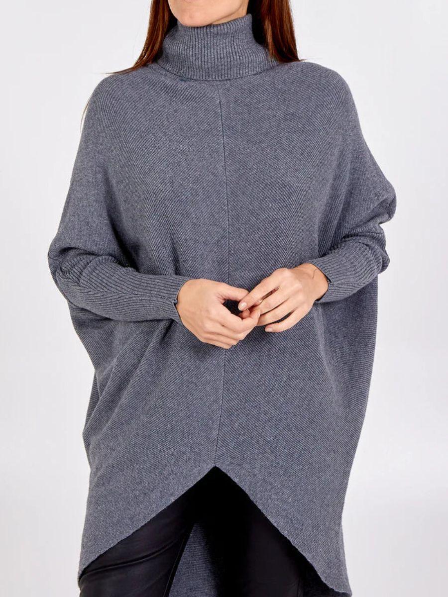 Roll Neck Tulip Hem Jumper Dress