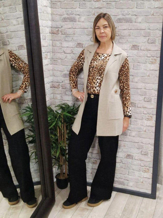 Cashmere Waistcoat with Gold Buttons