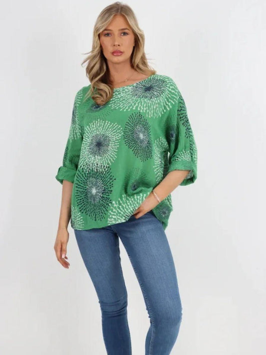 Floral Print Cotton Top