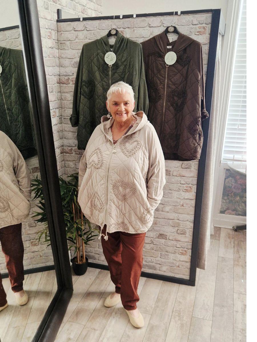 Quilted Heart Hooded Jacket