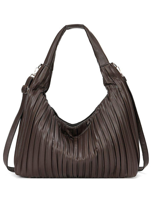 Pleated Shoulder Hobo Bag