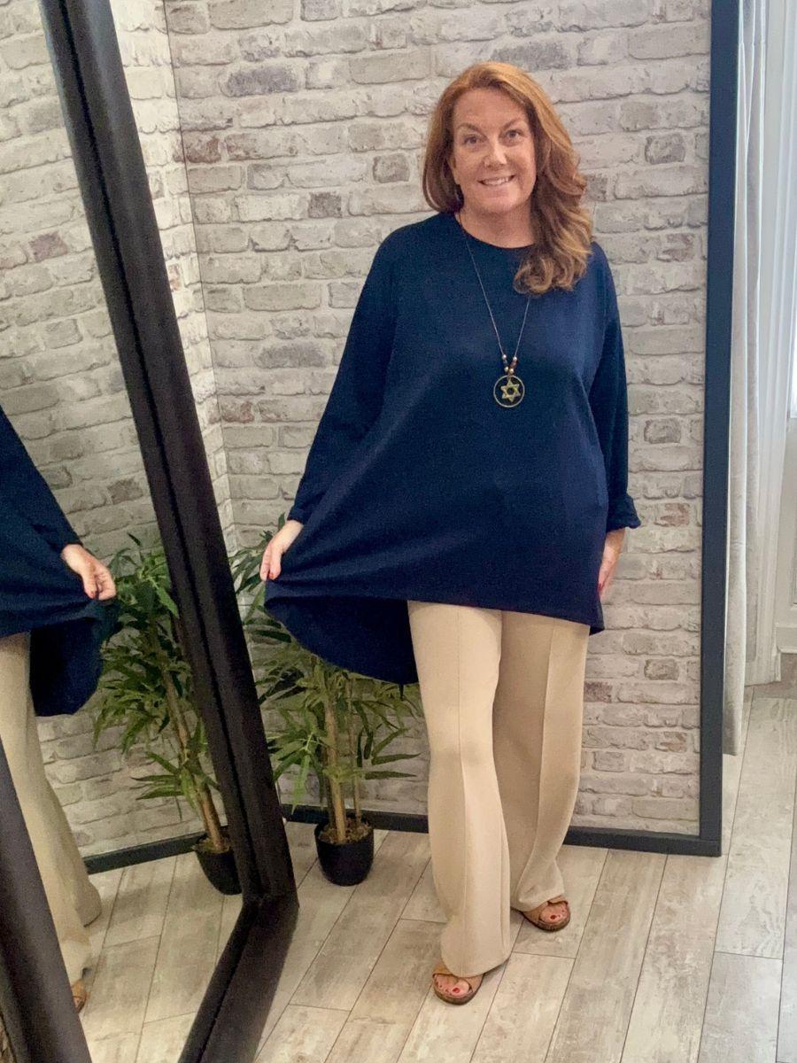 Seam Front Soft Jogging Trouser - Side pockets, drawstring at waist