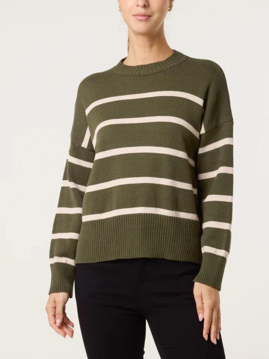 Round Neck Stripe Jumper
