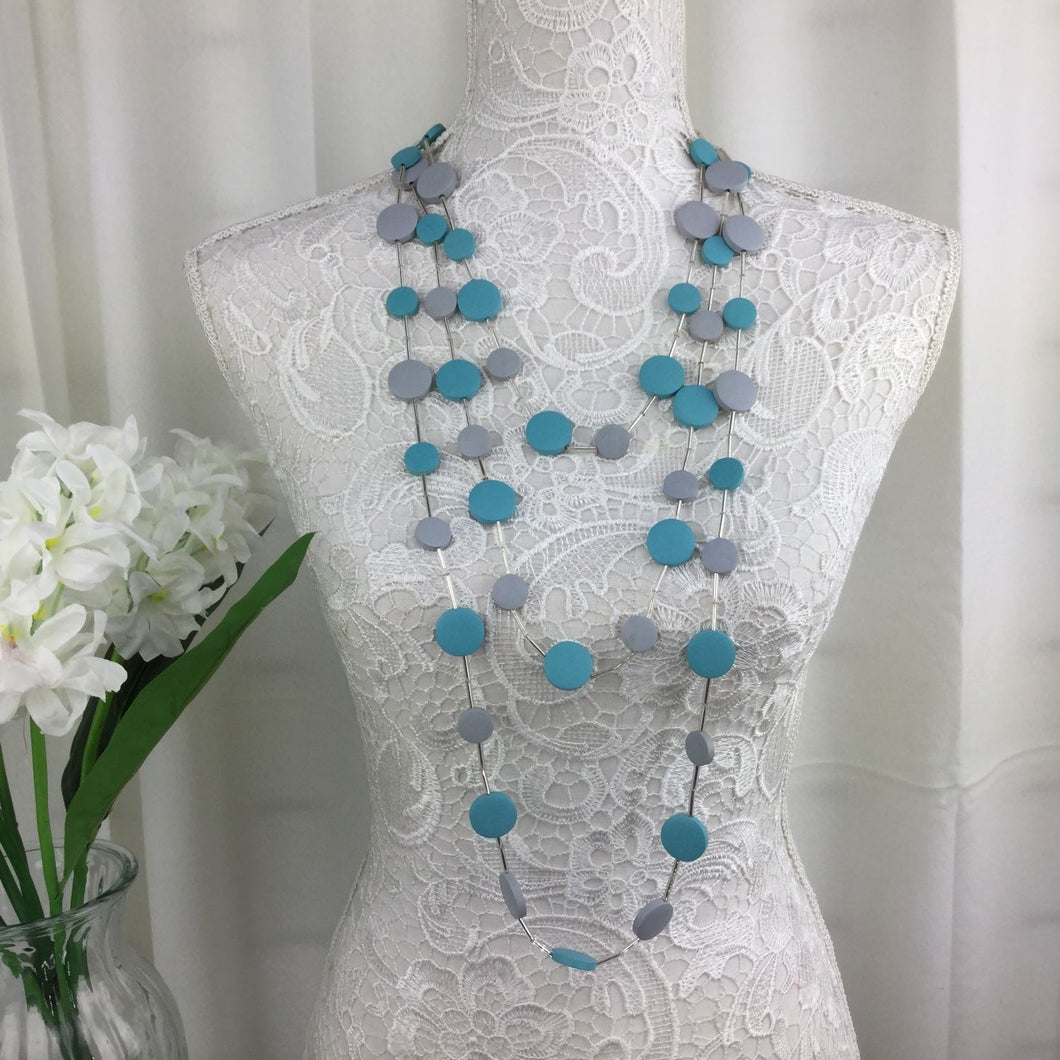 Long 3 Strand Circle Necklace