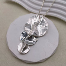 Load image into Gallery viewer, Hammered Trio Long Necklace
