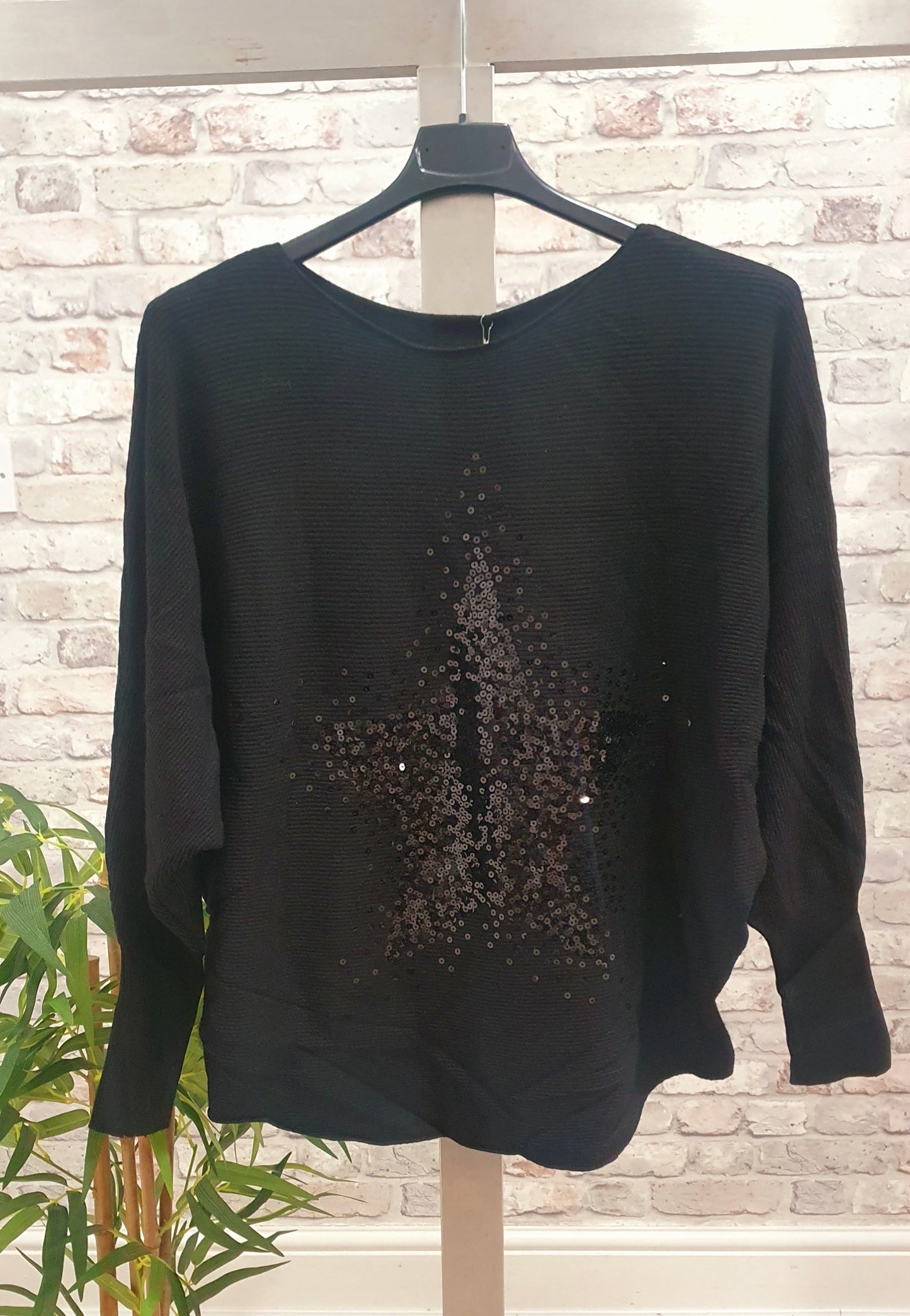 Sequin Star Batwing Jumper