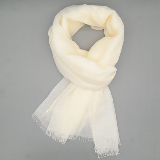 Simple Cream Scarf