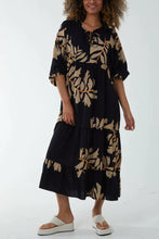 Load image into Gallery viewer, Leaf Print Maxi Dress
