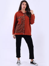 Load image into Gallery viewer, Leopard Cord Shirt Jacket
