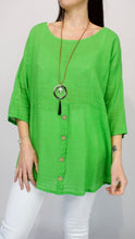Load image into Gallery viewer, Half Button Italian Necklace Top
