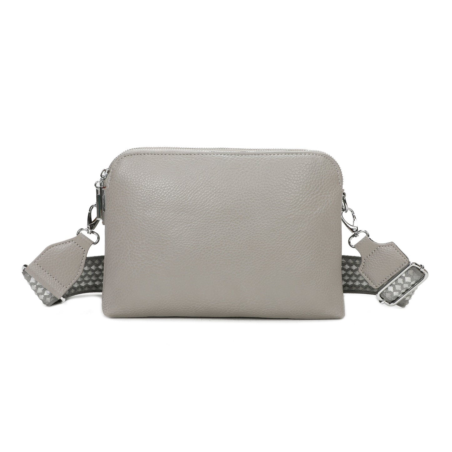 Triple Zip Crossbody Bag