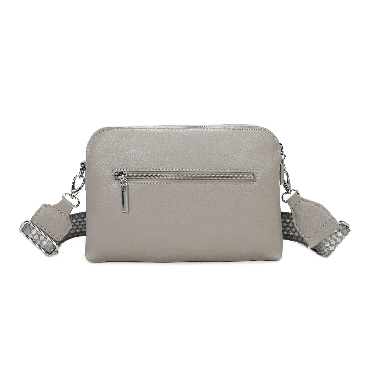 Triple Zip Crossbody Bag