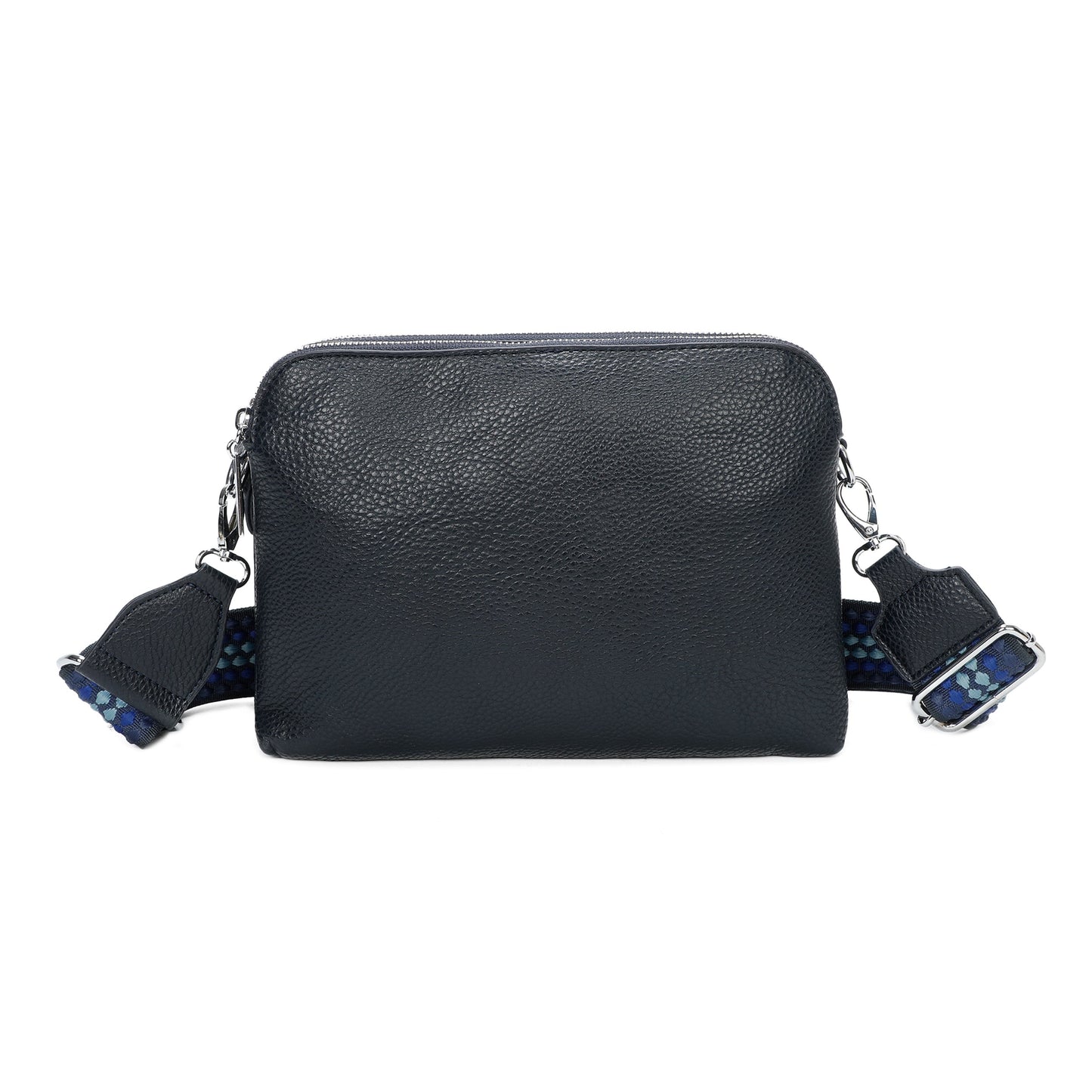 Triple Zip Crossbody Bag