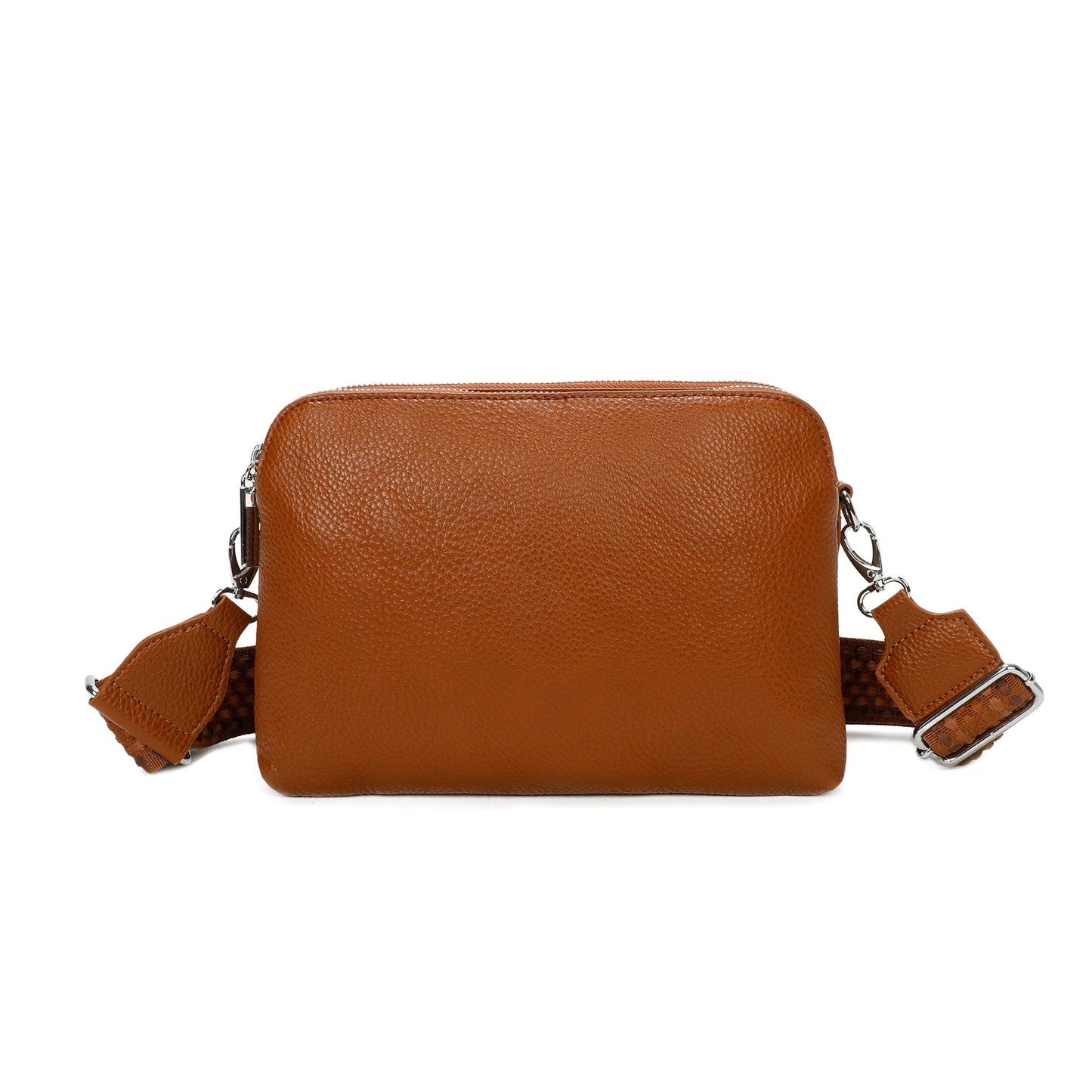 Triple Zip Crossbody Bag