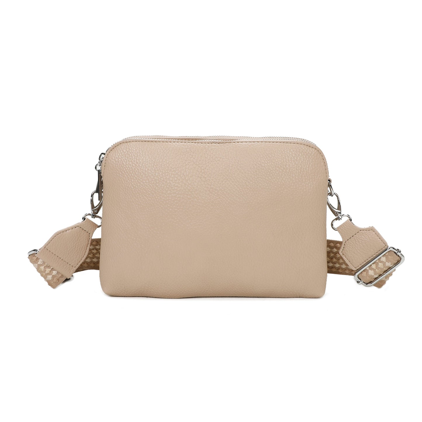 Triple Zip Crossbody Bag