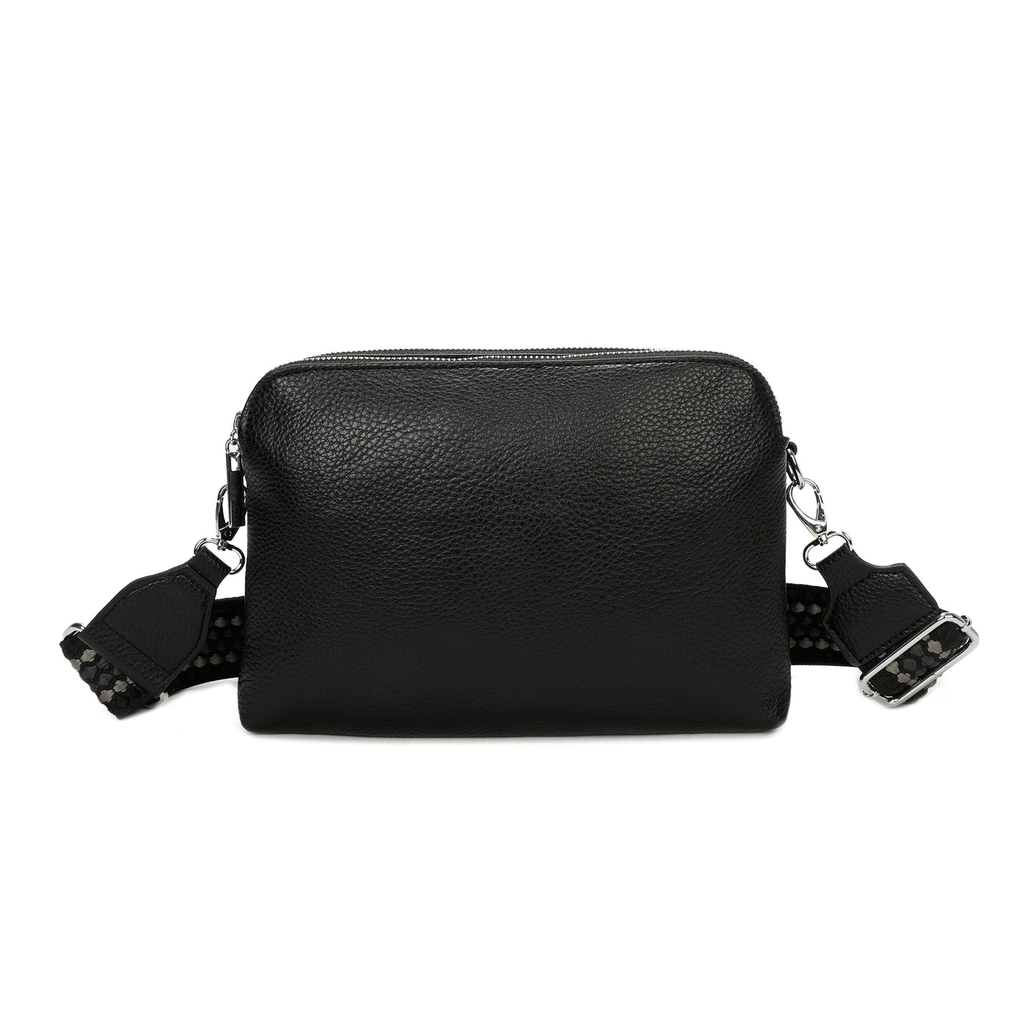 Triple Zip Crossbody Bag