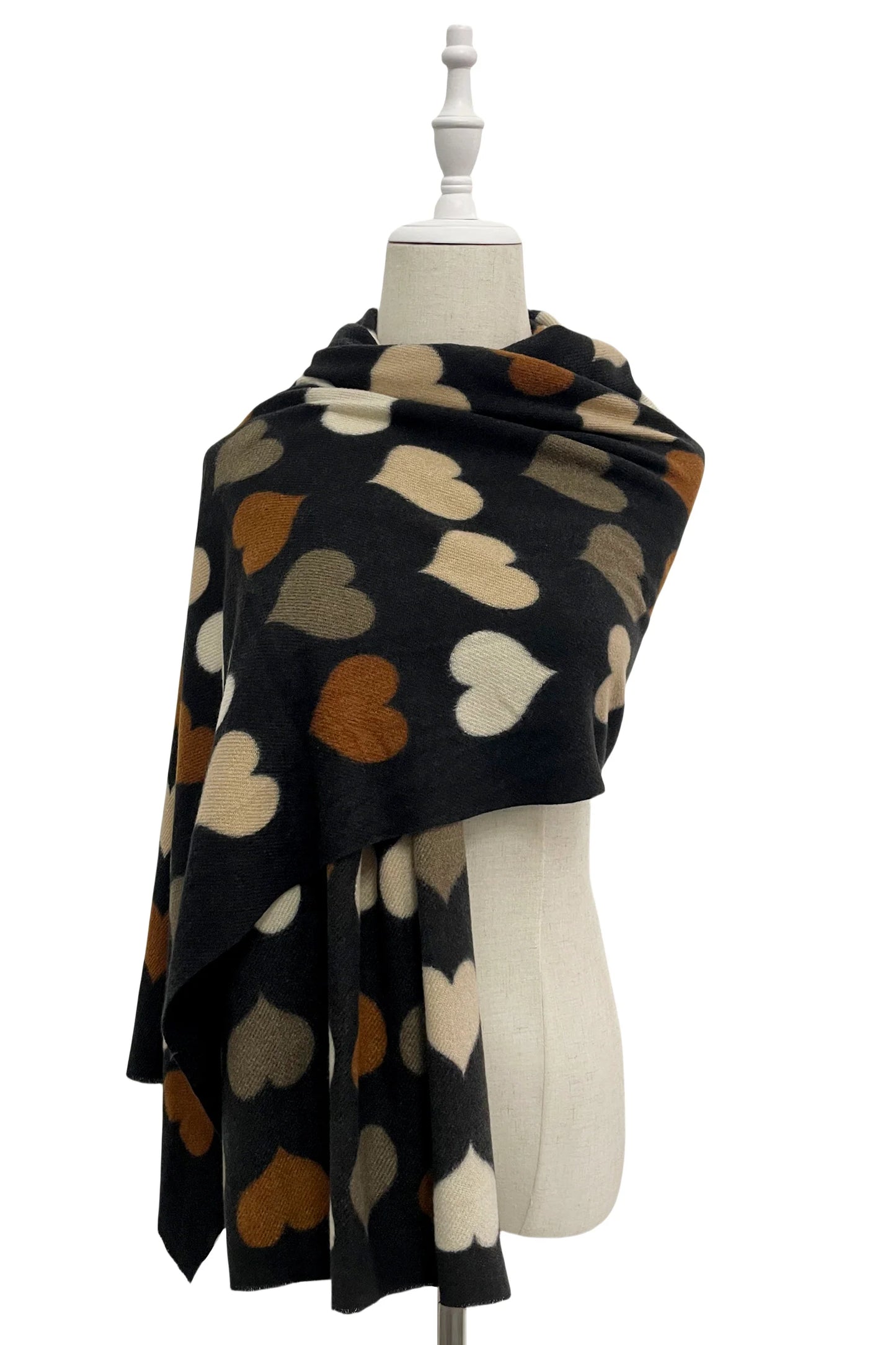 Bold Heart Print Scarf