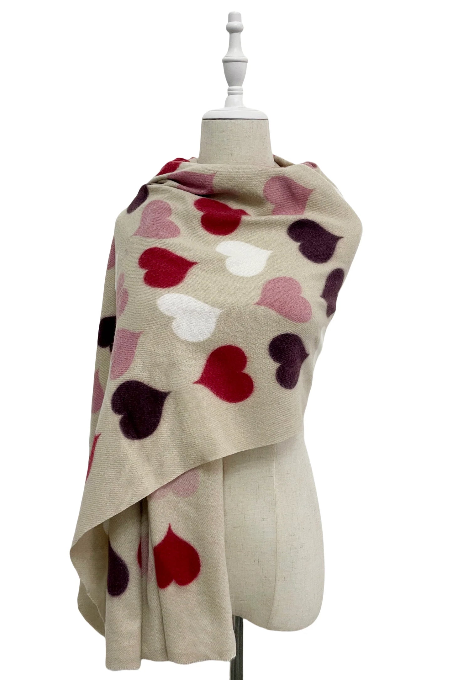 Bold Heart Print Scarf