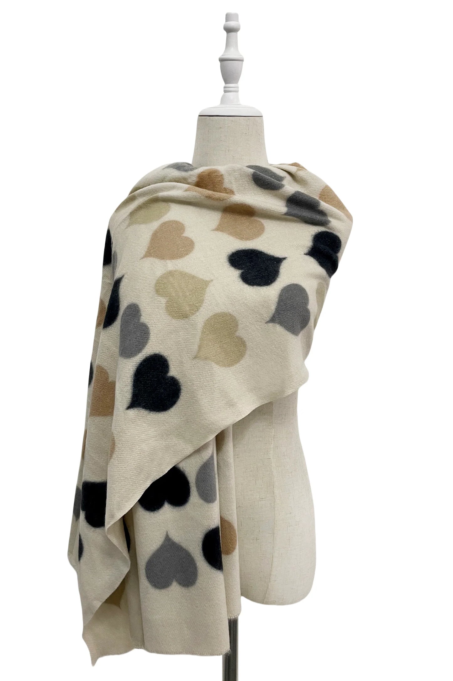 Bold Heart Print Scarf