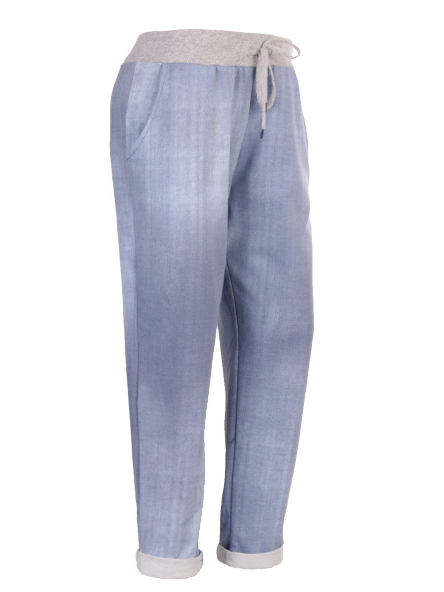 Cotton Trouser - Plain with a soft jersey waistband