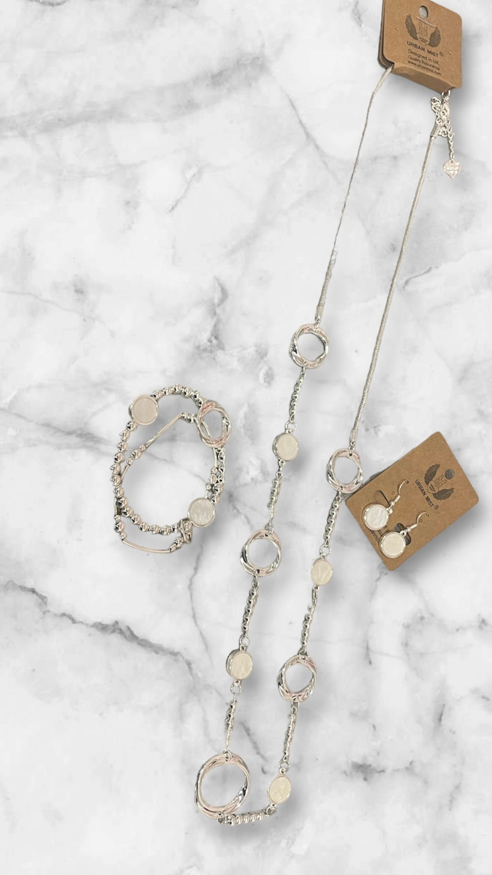 Mother of Pearl Circles Jewellery Set