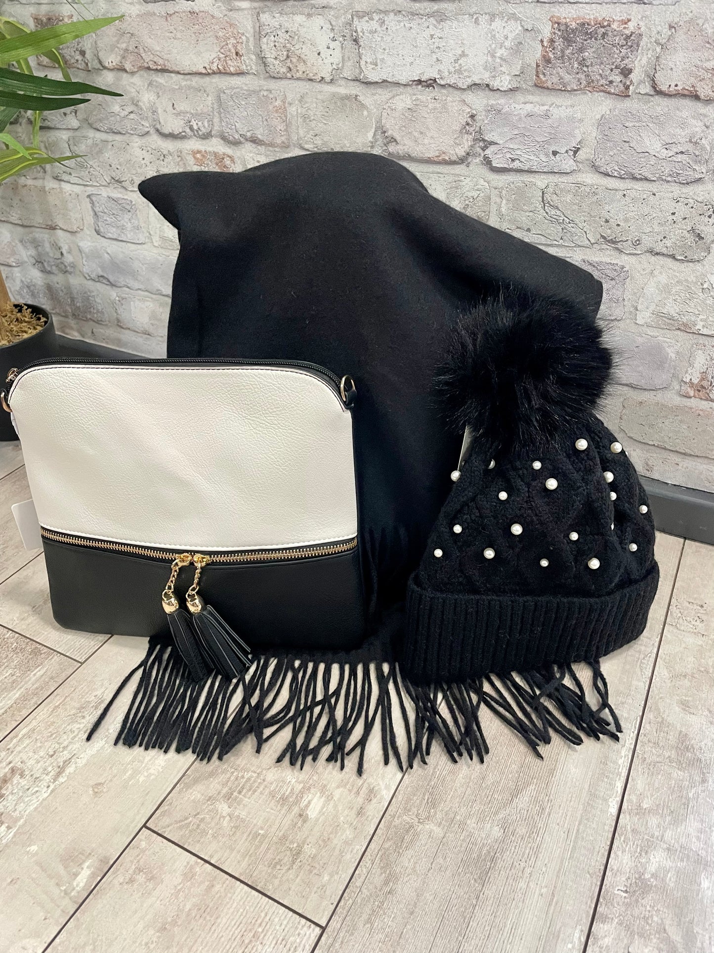 Luxury Scarf, Hat and Bag