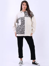 Load image into Gallery viewer, Leopard Cord Shirt Jacket
