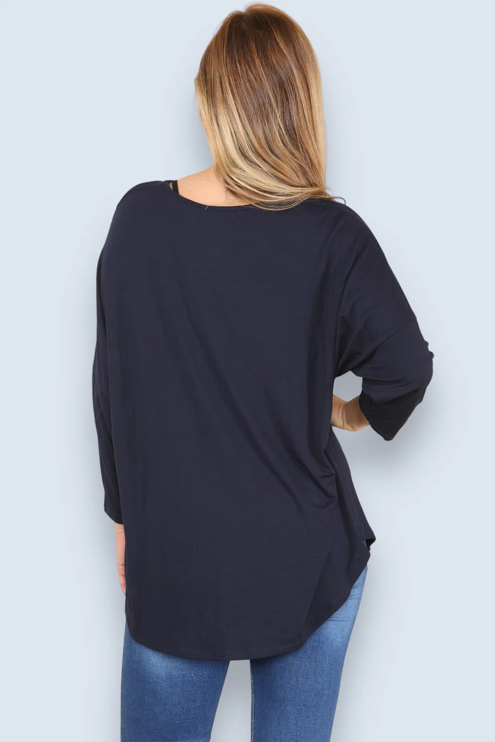 Soft VNeck 3/4 Sleeve T-Shirt