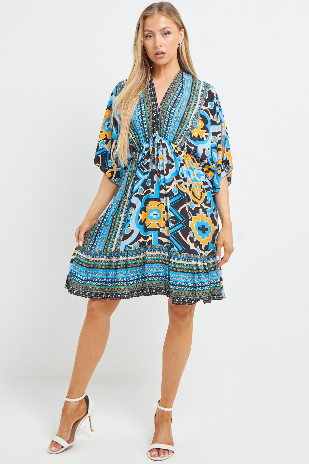 Moroccan Tile Print Dress