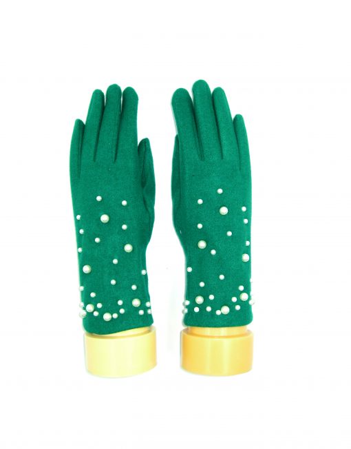 Pearl Gloves - Cashmere Mix with Pearl Embellishment