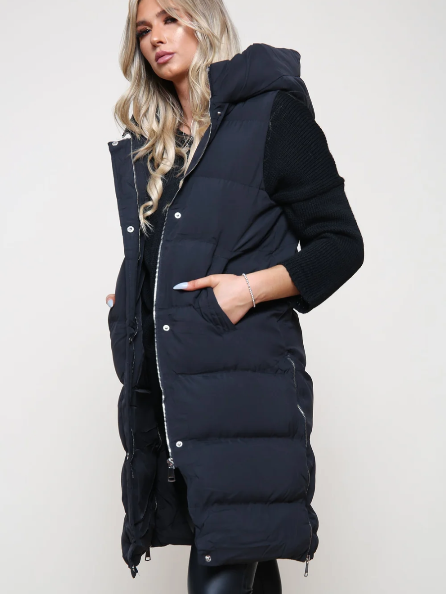 Puffer Gilet - Sleek Longline Design | Shop Now