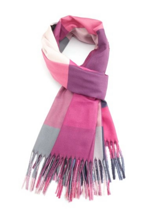 Checks Scarf | 100% Polyester, 180x70 cm - 4 Colour Options